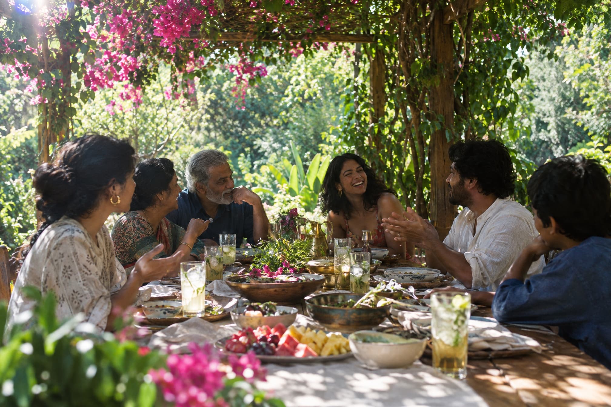 A long lunch under the bougainvillea